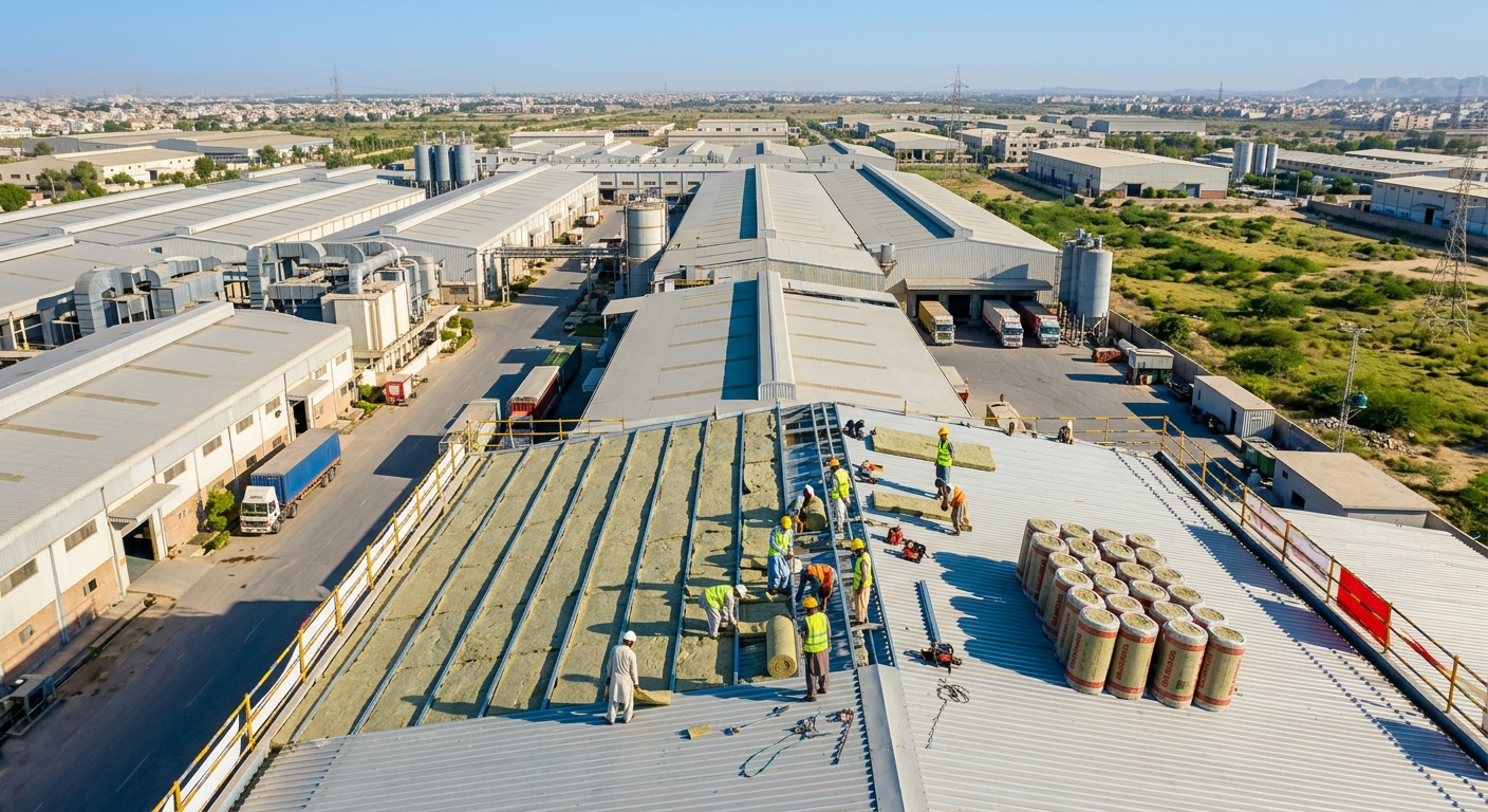 Textile Mills Rockwool Roof Insulation