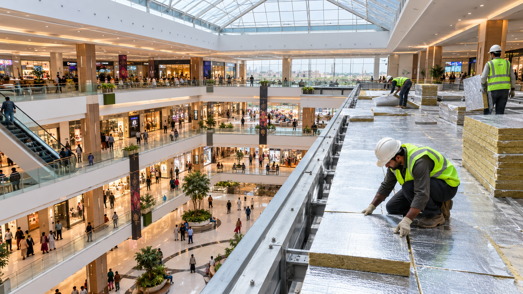 Insulation for Shopping Malls & Retail Complexes in Pakistan